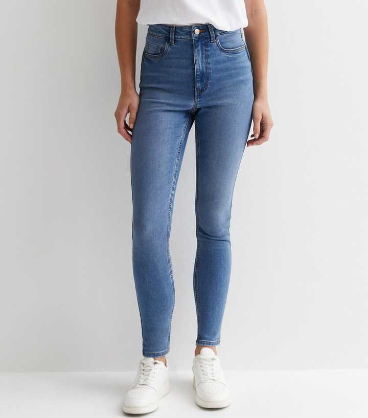 Blue Mid Wash Lift & Shape Jinna Skinny Jeans