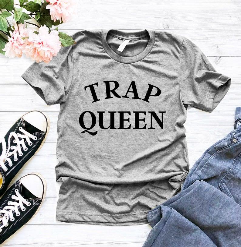 Trap queen tshirt - trap music tshirt pinterest tshirt - Front View - AceCart