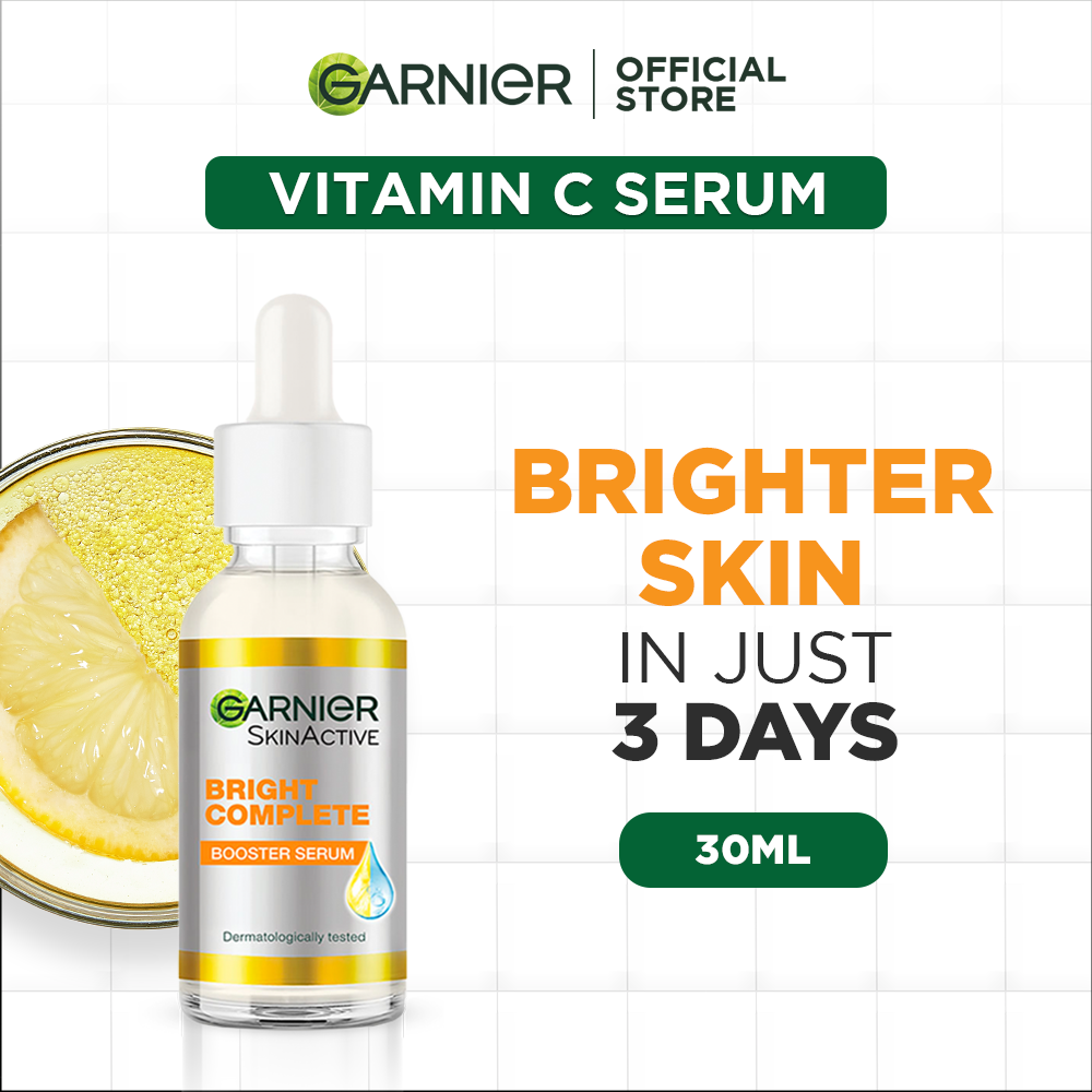 Garnier Skin Active Bright Complete Vitamin C Booster Serum 30 ML - Contains Niacinamide - Front View