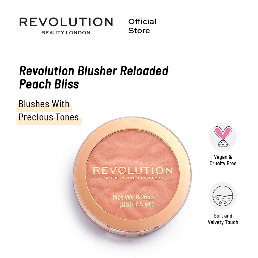 Makeup Revolution London - Blusher Reloaded Peach Bliss - AceCart