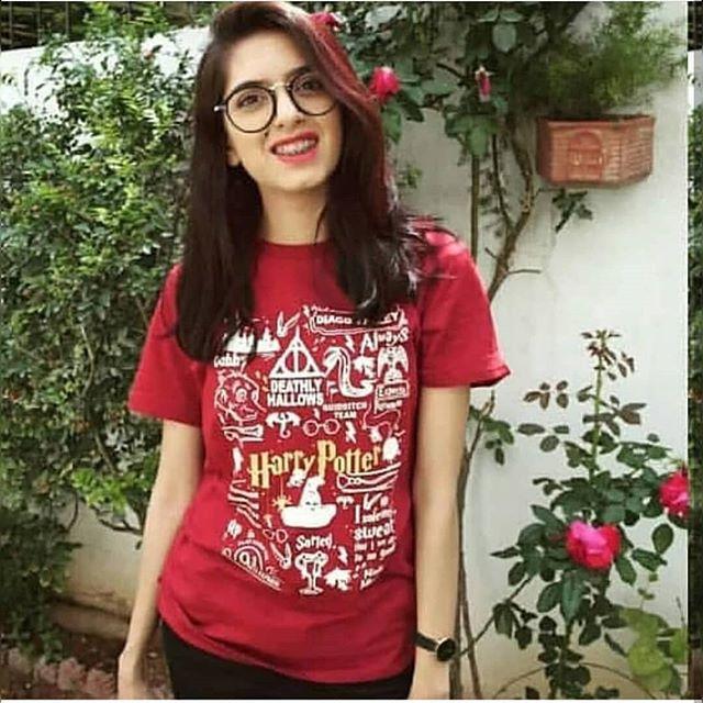 Red Harry Potter New Cotton Printed T-Shirt For Women - Front View - AceCart