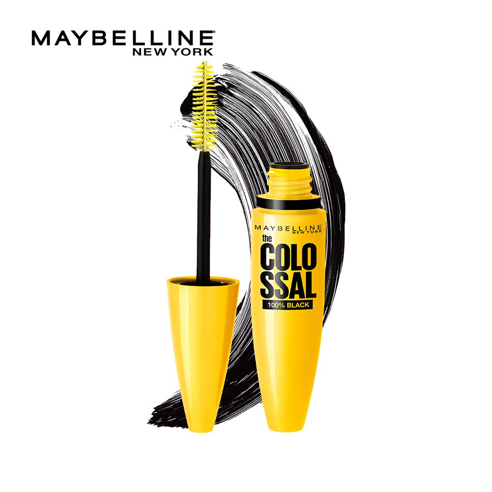 Maybelline New York Volum' Express Colossal Mascara 100% Black - Front View - AceCart