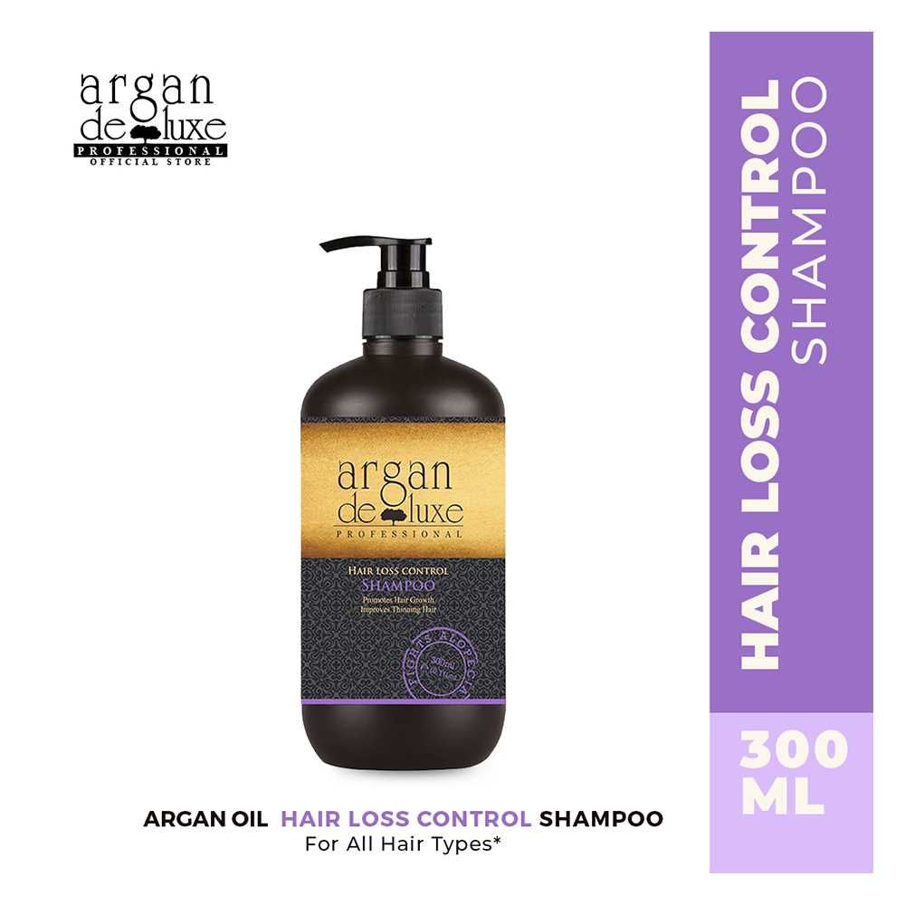 Argan De Luxe Hair Loss Control Shampoo, Improves Thinning Hair, 300ml - Front View