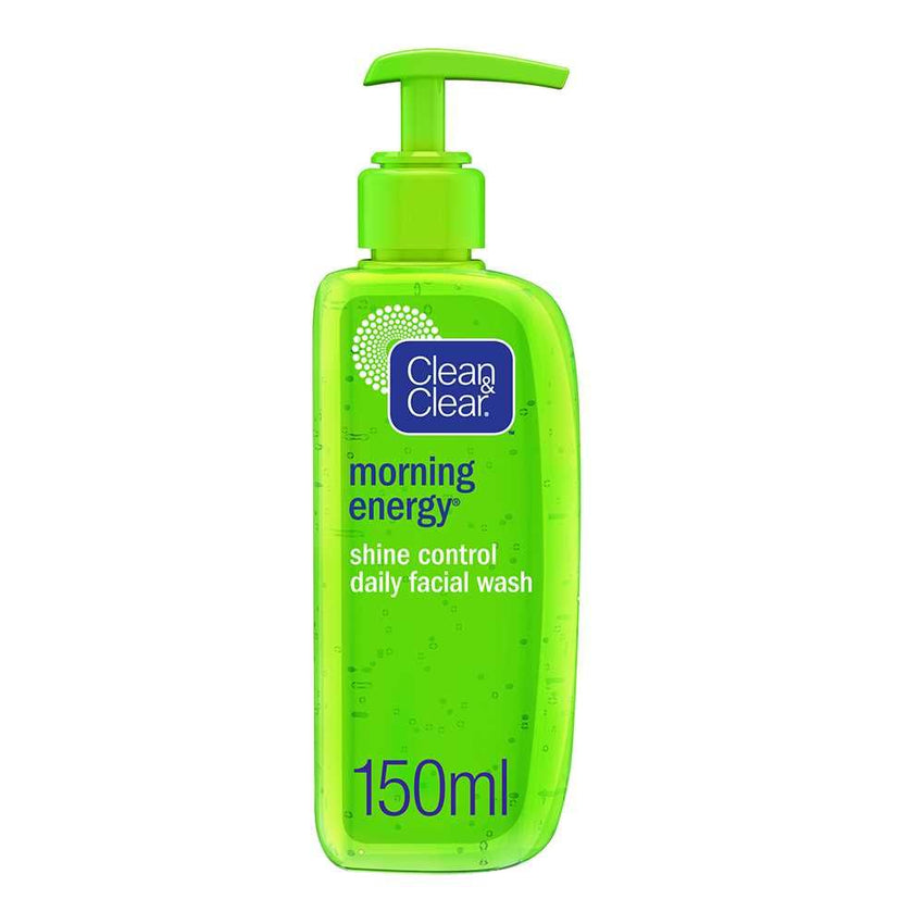 Clean & Clear Morning Energy Shine Control Daily Facial Wash, Oil Free, 150ml - Front View