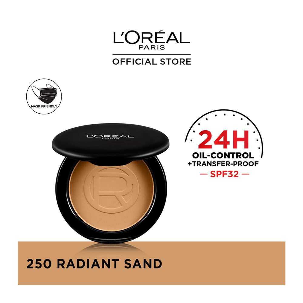 L'Oreal Paris Infallible 24H Oil Killer High Coverage Powder, 250 Radiant Sand - Front View