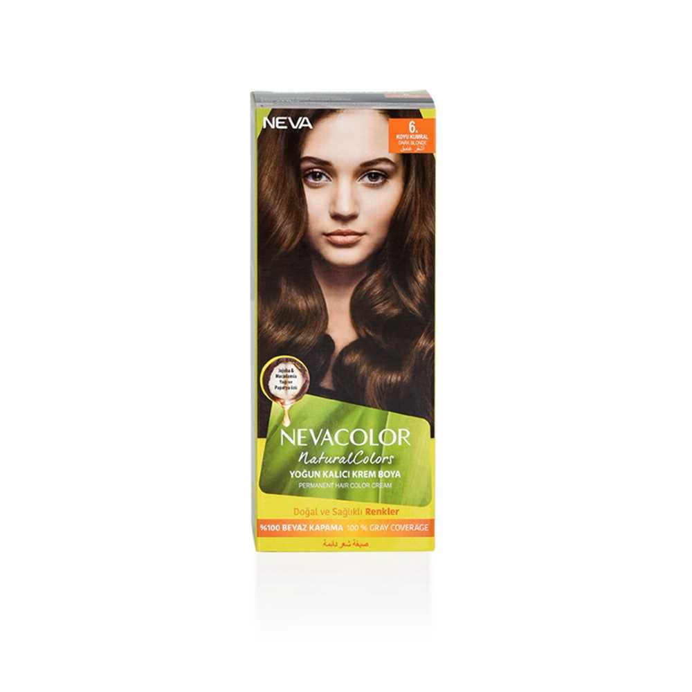 Neva Hair Color, 50ml, Kit Pack No. 6 Dark Blonde - Front View