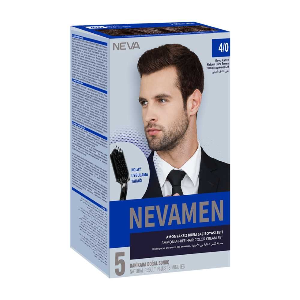 Neva Men Hair Color, 80ml, No. 4 Set - Front View