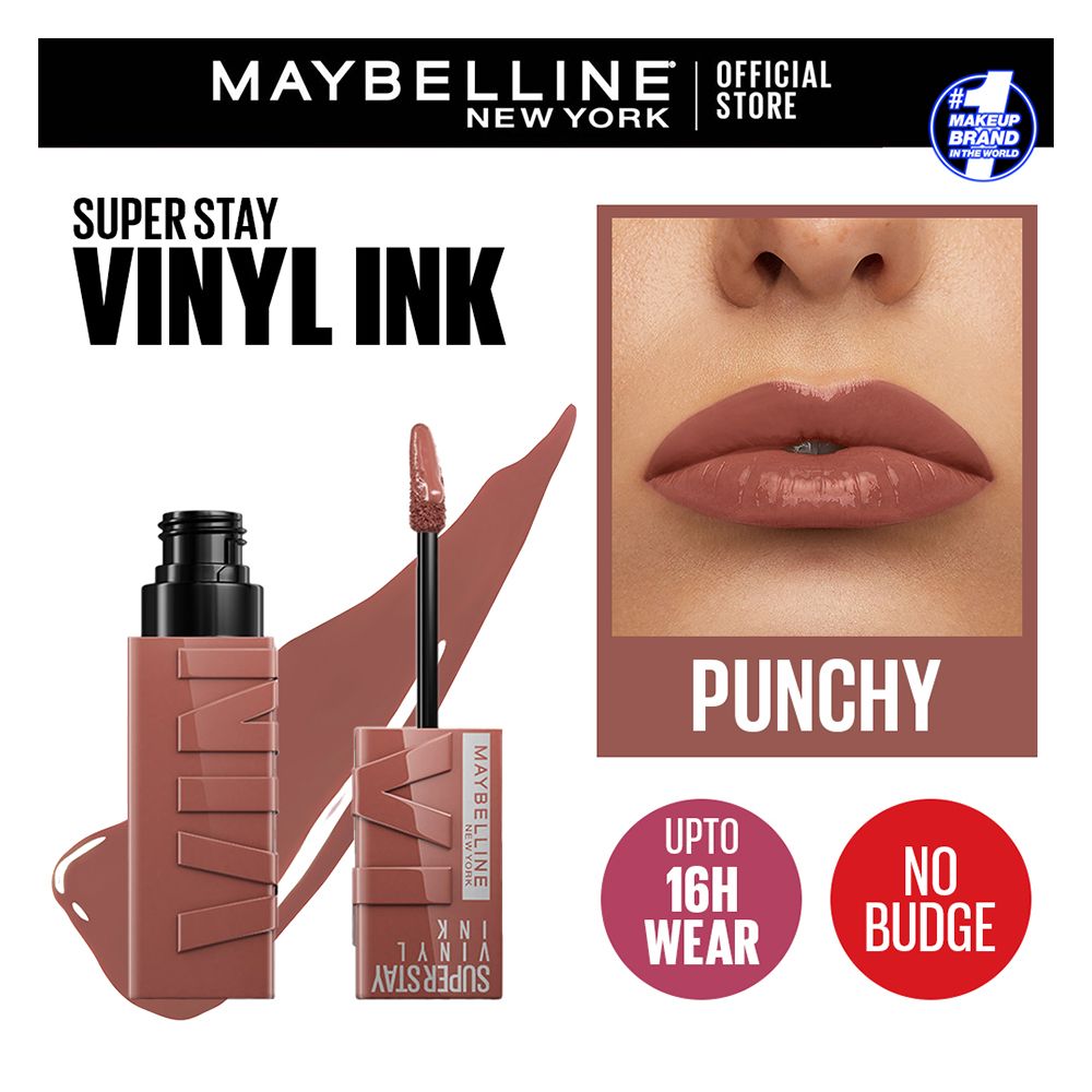 Maybelline New York Superstay Vinyl Ink Longwear Liquid Lipstick, 120 Punchy - Front View