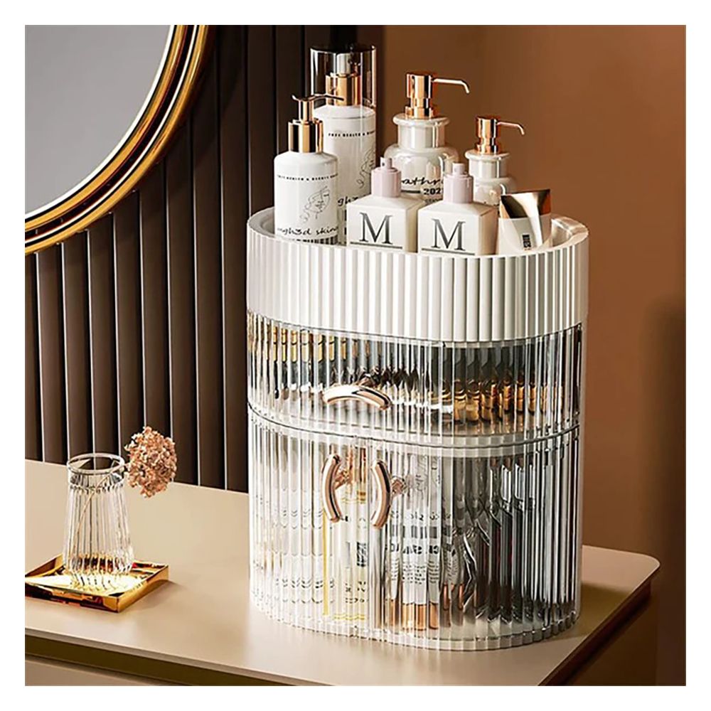 Matrix Deluxe Makeup Organizer With Drawers, Large Capacity Makeup Case, Makeup Organizer for Vanity - Front View