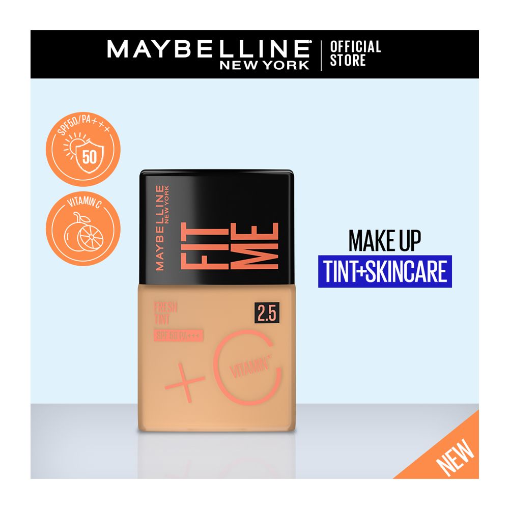 Buy Maybelline New York Fit Me 2.5 Fresh Tint With SPF 50 & Vitamin C, 30ml  Online In Pakistan. – Ace Cart