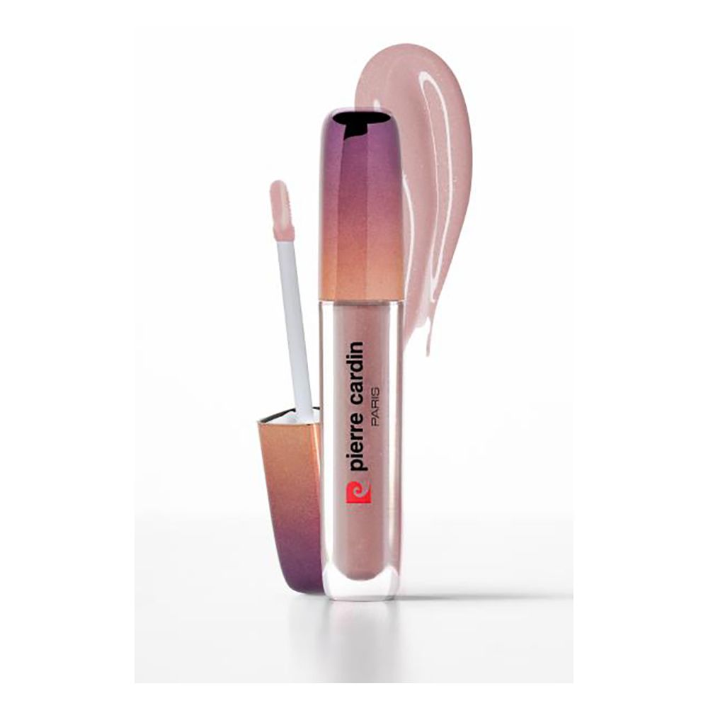 Pierre Cardin Shimmering Lip Gloss, Dazzling Gloss, Super Shine Pearls, Non Sticky, Shea Butter, Cold Taupe - Front View