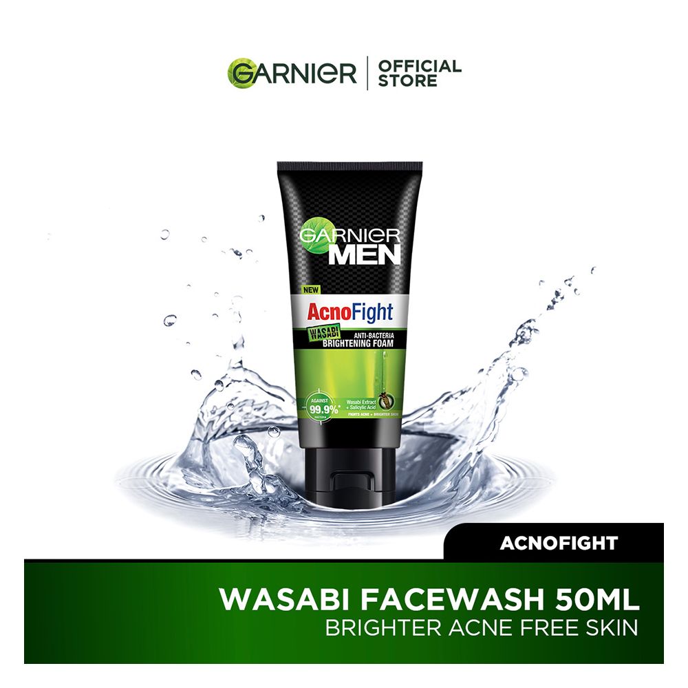Garnier Men Acno-Fight Wasabi Facewash, 50ml - Front View