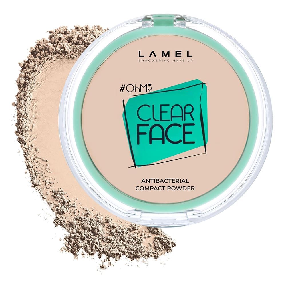 Lamel OhMy Clear Face Compact Powder, 9g, 401 Light Natural - Front View