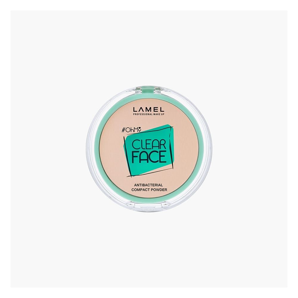 Lamel OhMy Clear Face Compact Powder, 9g, 403 Rosy Beige - Front View