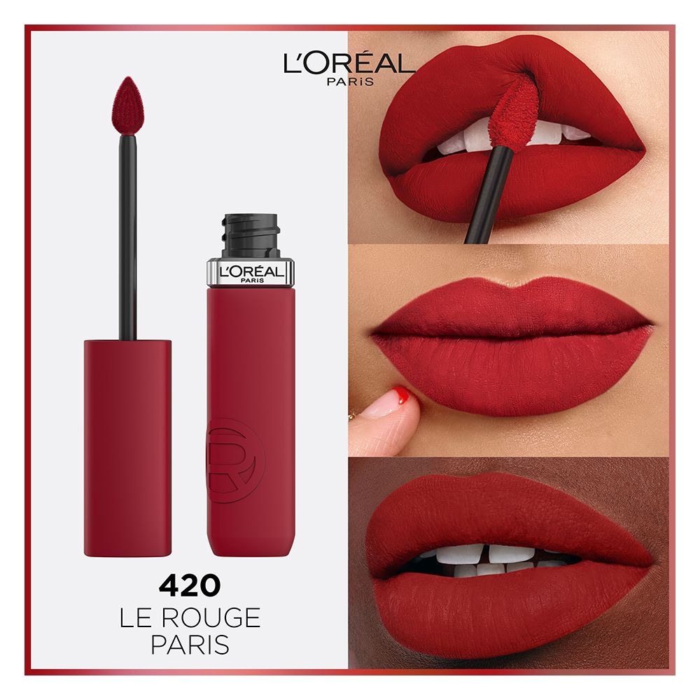 L'Oreal Paris Infallible Matte Resistance Liquid Lipstick, 420 Le Rouge Paris - Front View