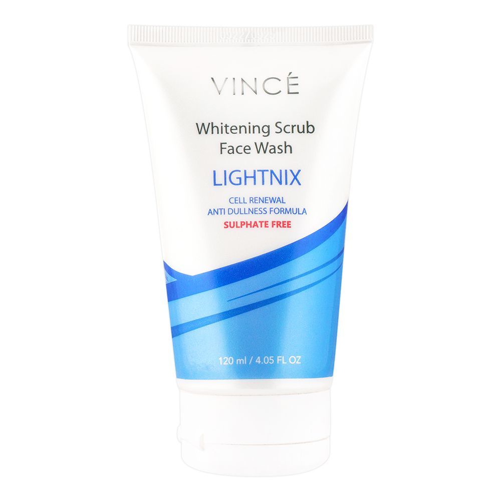 Vince Lightnix Anti Dullness Whitening Scrub Face Wash, 120ml - Front View