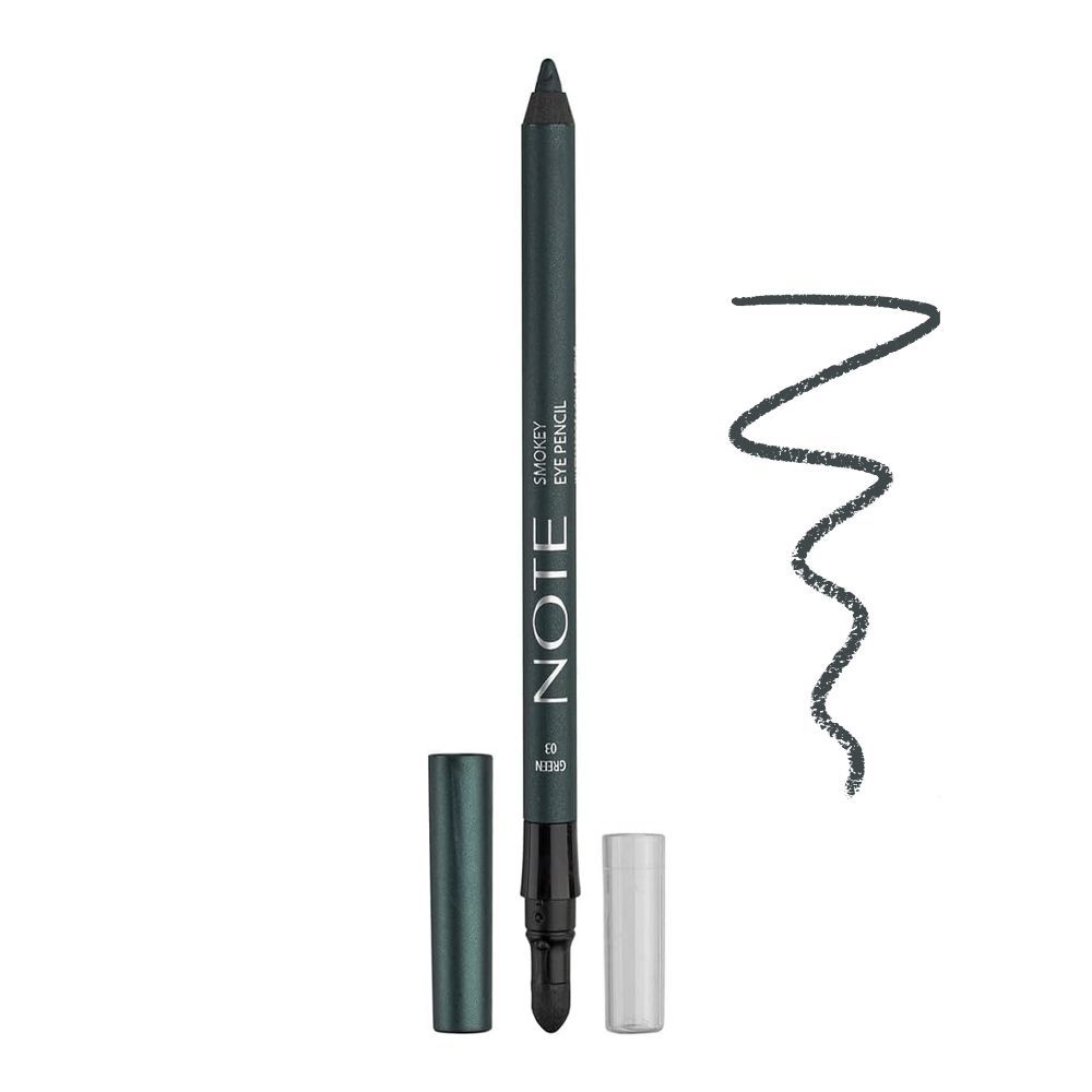 J. Note Smokey Eye Pencil 03, Green - Front View