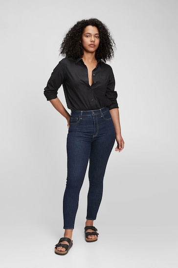 High Waisted Universal Jegging - Stylish Women's Jeggings - Available In Dark Blue