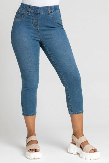 Roman Petite Cropped Jegging - Stylish Women's Jeggings - Available In Blue