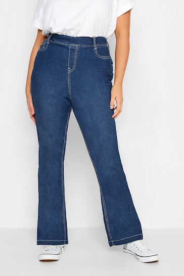 Yours Curve Pull On Bootcut Jegging - Stylish Women's Jeggings - Available In Blue