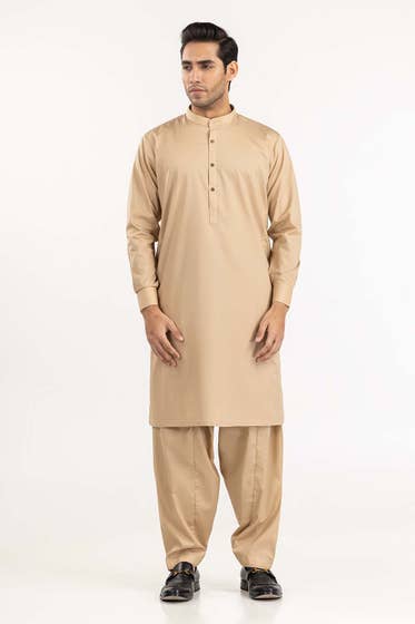 Khaki Basic Shalwar Kameez