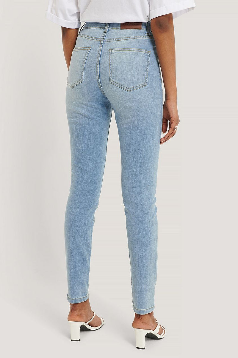 Fake Pocket Skinny Jeans For Womens