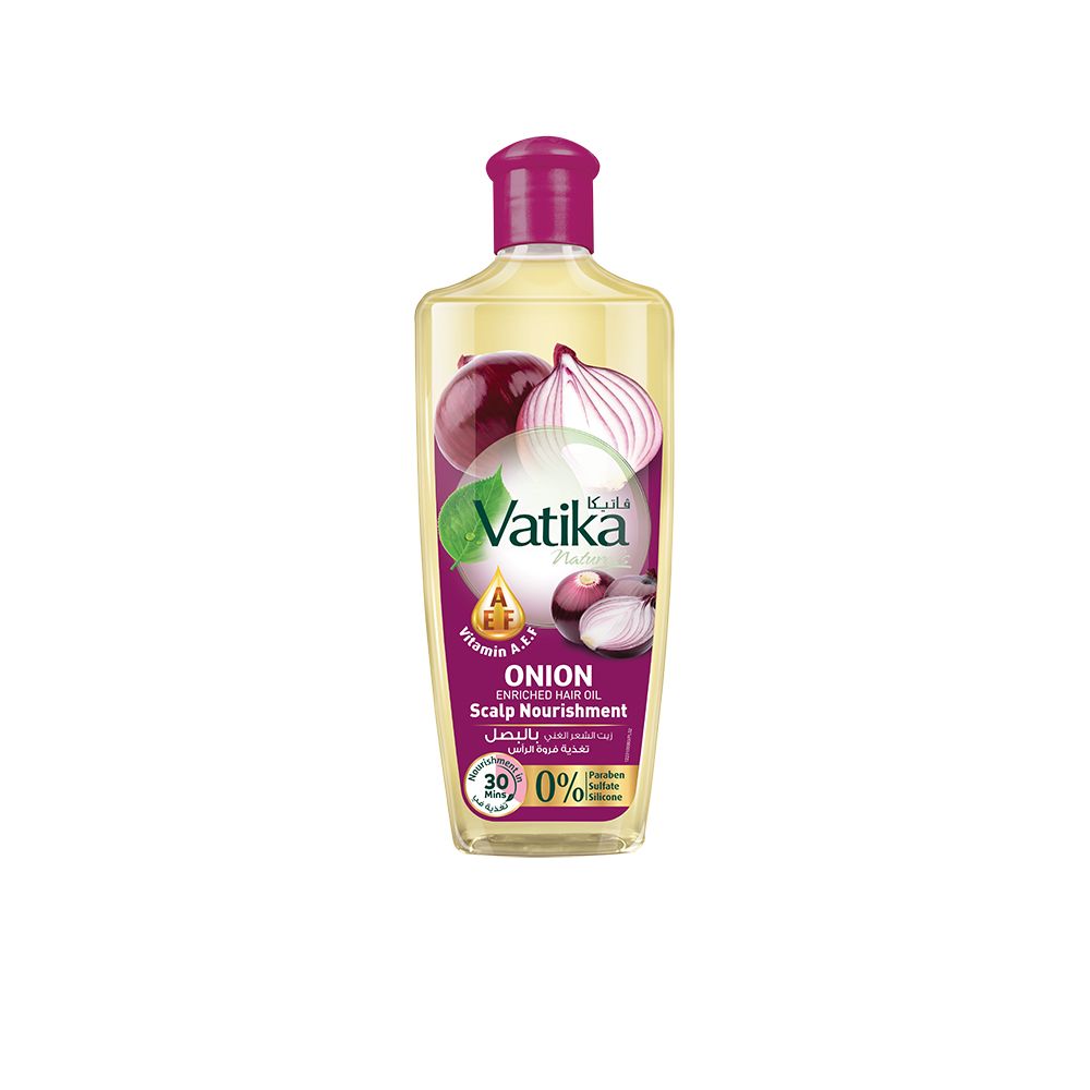 Dabur Vatika Naturals Scalp Nourishment Onion Enriched Hair Oil, 200ml - Front View
