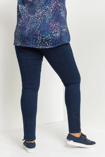 Roman Curve Stretch Plain Jegging - Stylish Women's Jeggings - Available In Blue