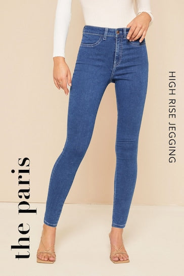 Friends Like These High Waisted Jeggings - Stylish Women's Jeggings - Available In Blue