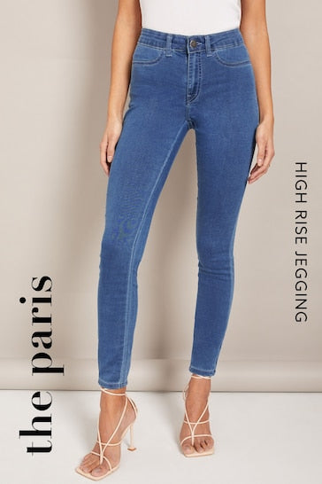 Friends Like These High Waisted Jeggings - Stylish Women's Jeggings - Available In Blue