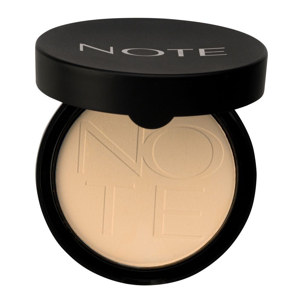 J. Note Luminous Silk Compact Powder, 03 Medium Beige, With Argan Oil - Front View