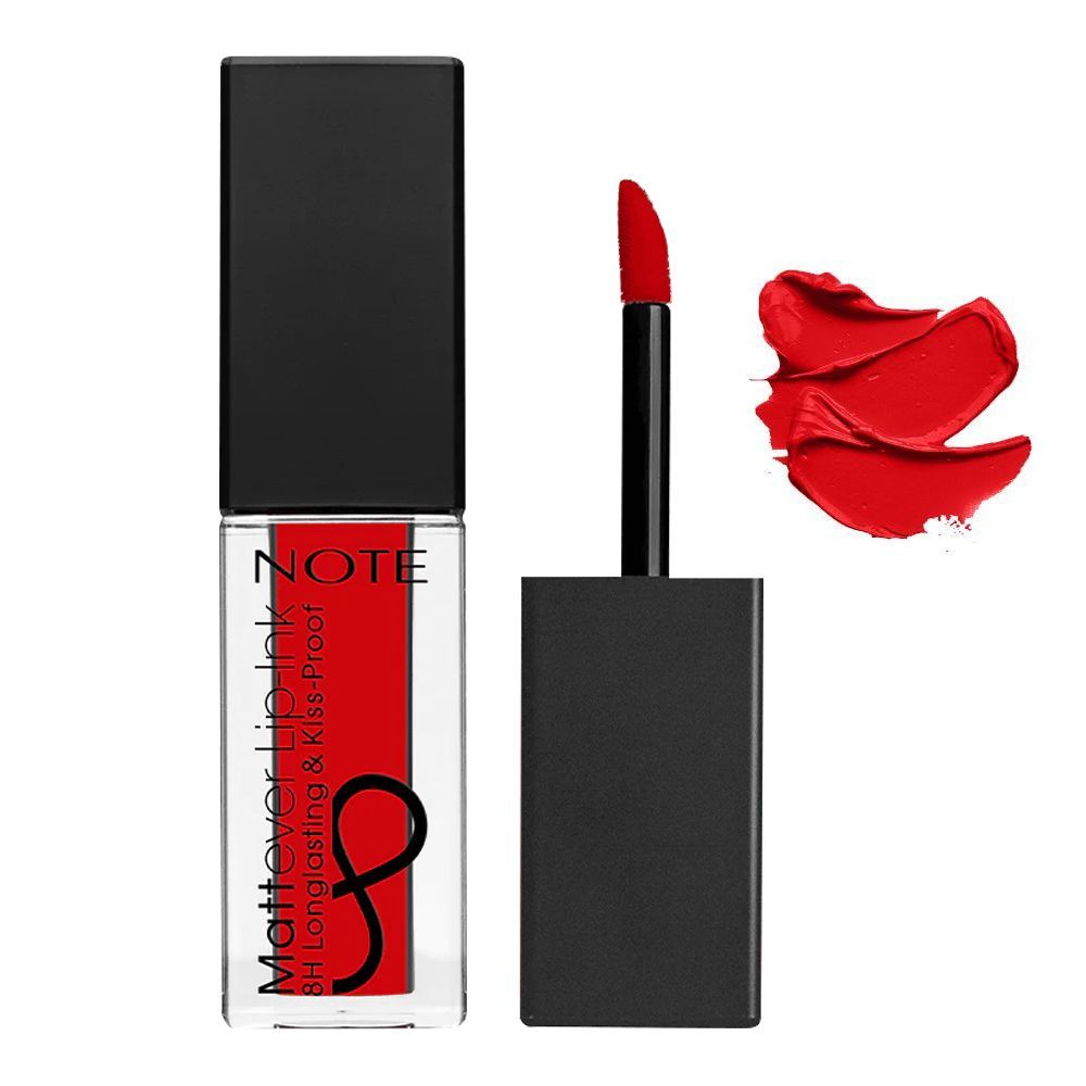 J. Note Mattever Lip Ink, Long Lasting, 13 Dating Red - Front View