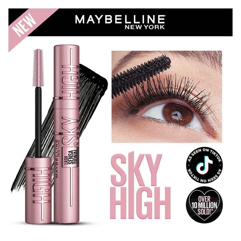 Maybelline Lash Sensational Sky High Waterproof Mascara, 02, Very Black, 6ml - Front View - AceCart