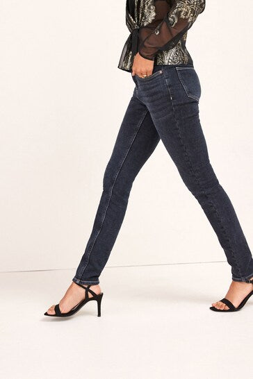 Cosy Feel Skinny Jeans - Stylish Women's Jeggings - Available In Inky Blue