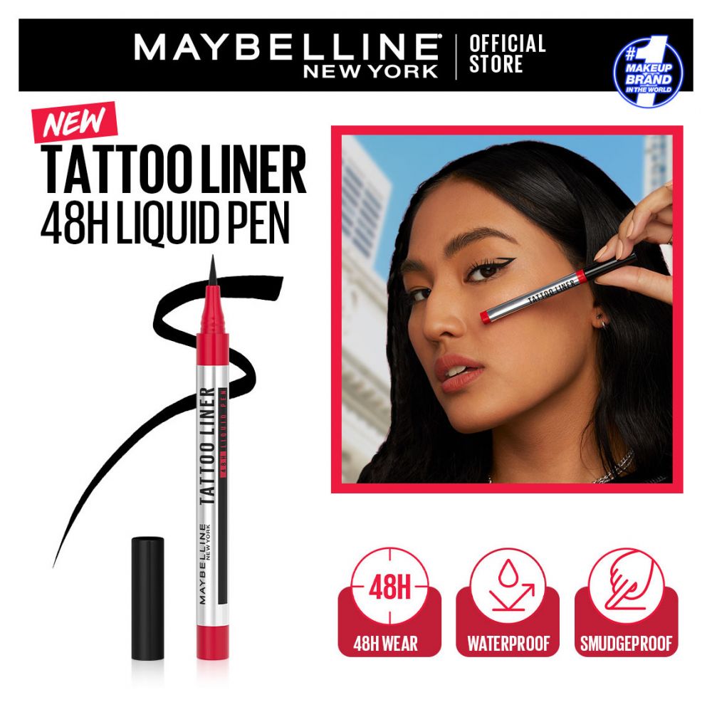 Maybelline New York Tattoo Liner 48H Liquid Pen - Front View - AceCart