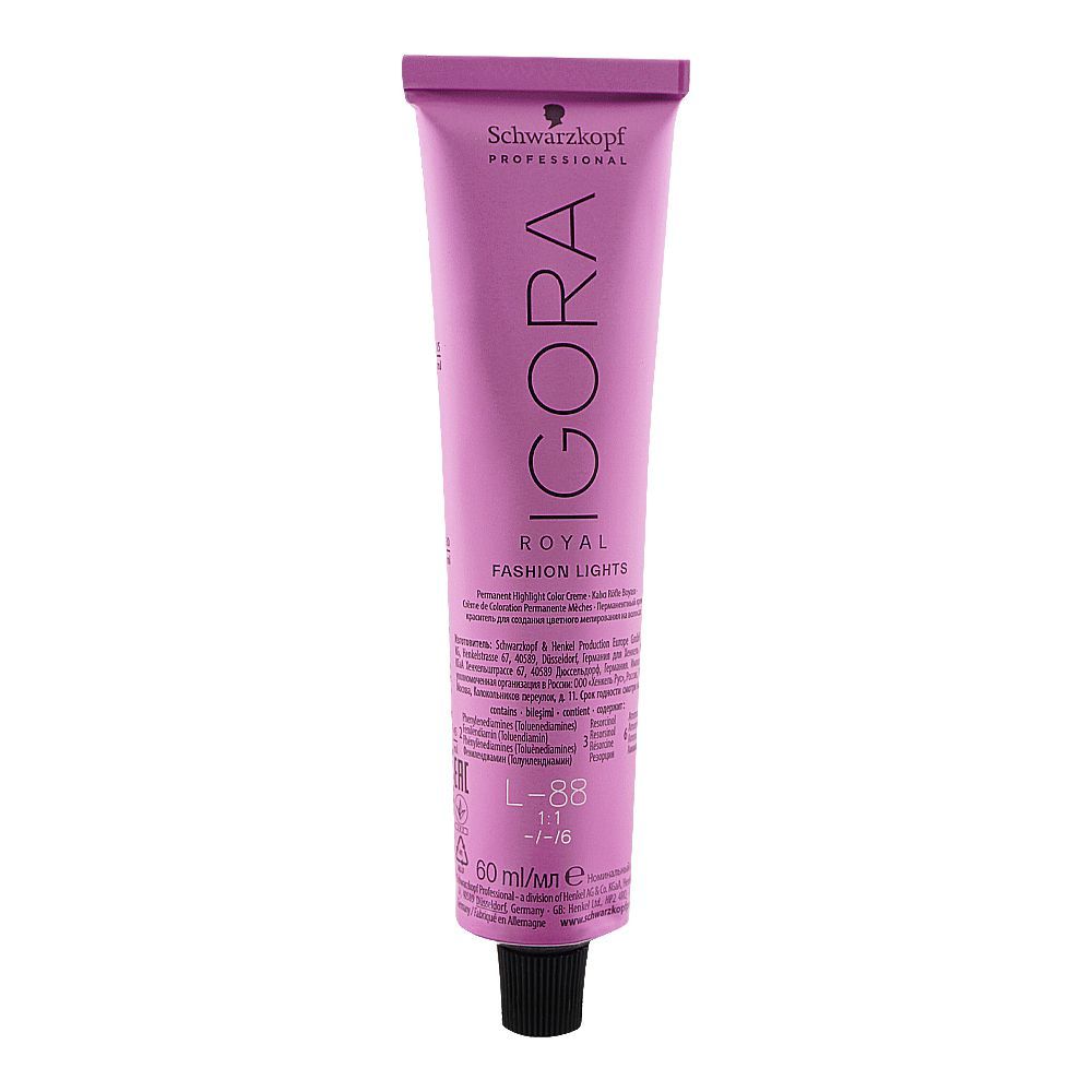 Schwarzkopf Igora, L-88 Red Extra, Royal Fashion Light Hair Color - Front View
