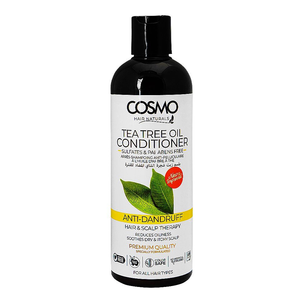 Cosmo Hair Naturals Anti-Dandruff Tea Tree Oil Conditioner, Hair & Scalp Therapy, 480ml - Front View
