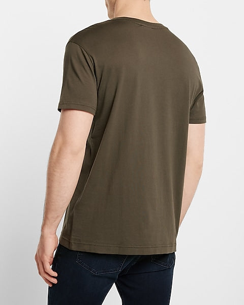Perfect Cotton Crew Neck T-Shirt Olive