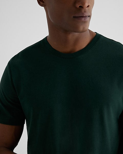 Perfect Cotton Crew Neck T-Shirt Dark Green