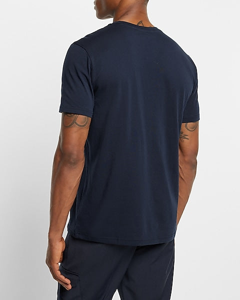Perfect Cotton Crew Neck T-Shirt Navy Blue