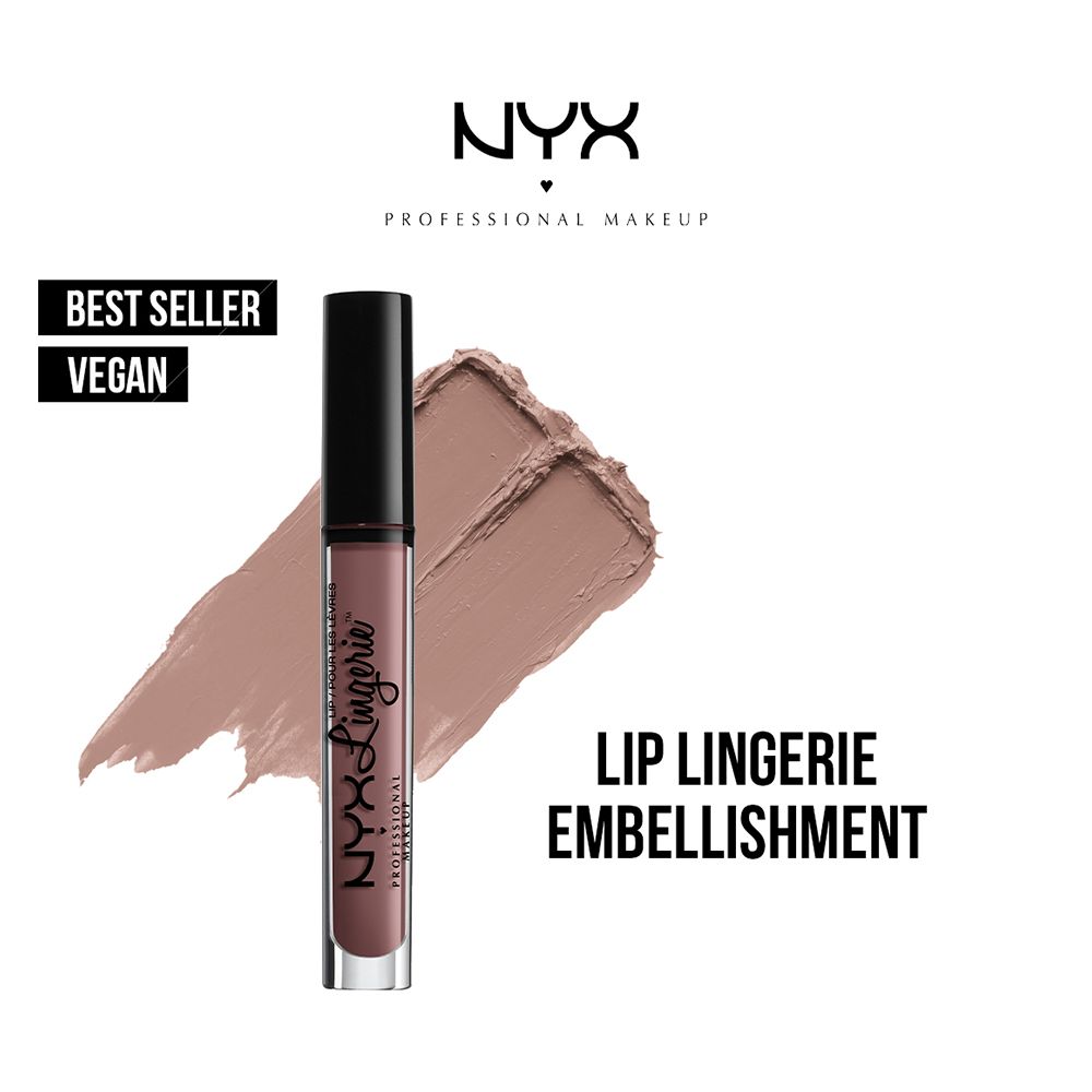 NYX Liquid Lipstick Lip Lingerie, 02 Embellishment - Front View