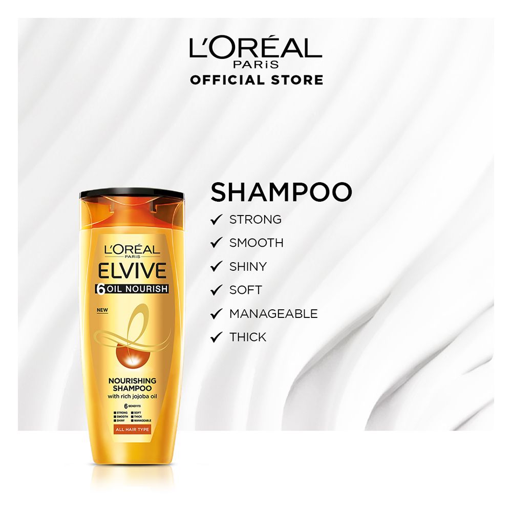 L'Oreal Paris 6 Oil Nourish Scalp + Hair Nourishing Shampoo, For All Hair Types, 175ml