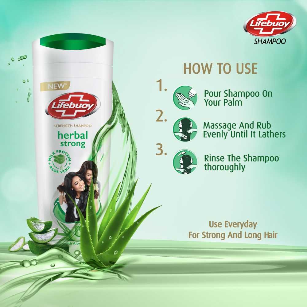 Lifebuoy Herbal Strong Strength Shampoo, 175ml