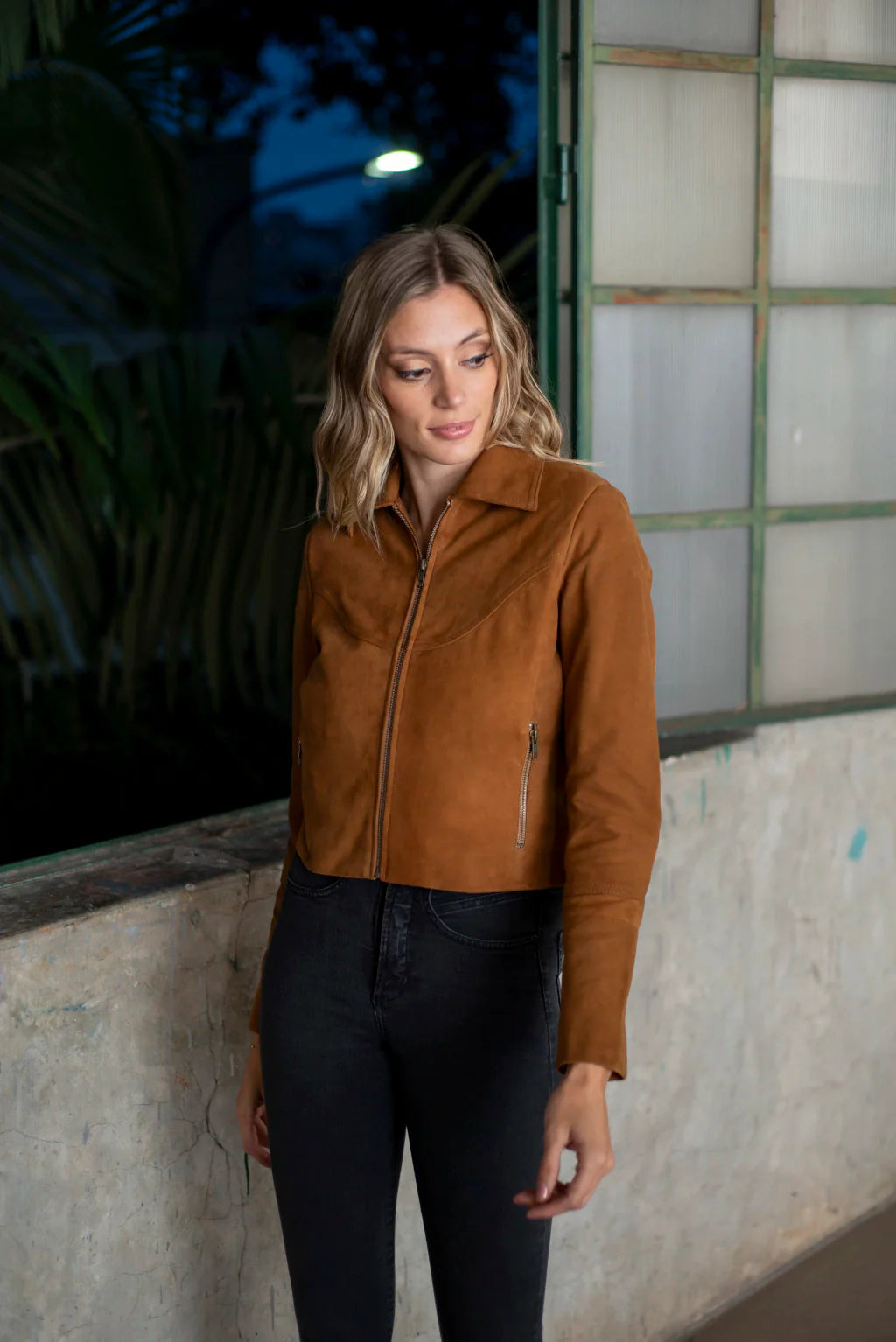 Ace Brown Women's Suede Leather Jacket