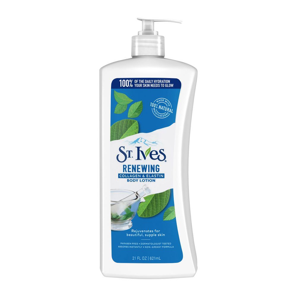 St. Ives Renewing Collagen & Elastin Body Lotion, Paraben Free,621ml -  Front View