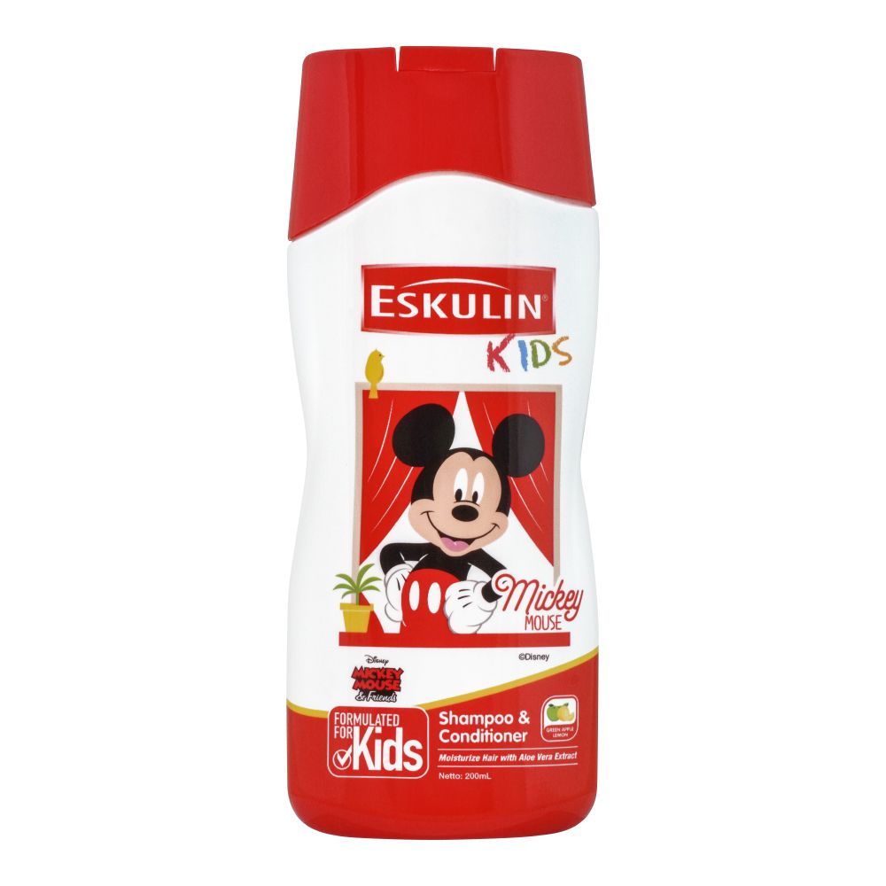 Disney Eskulin Kids Mickey Mouse Shampoo & Conditioner, 200ml - Front View