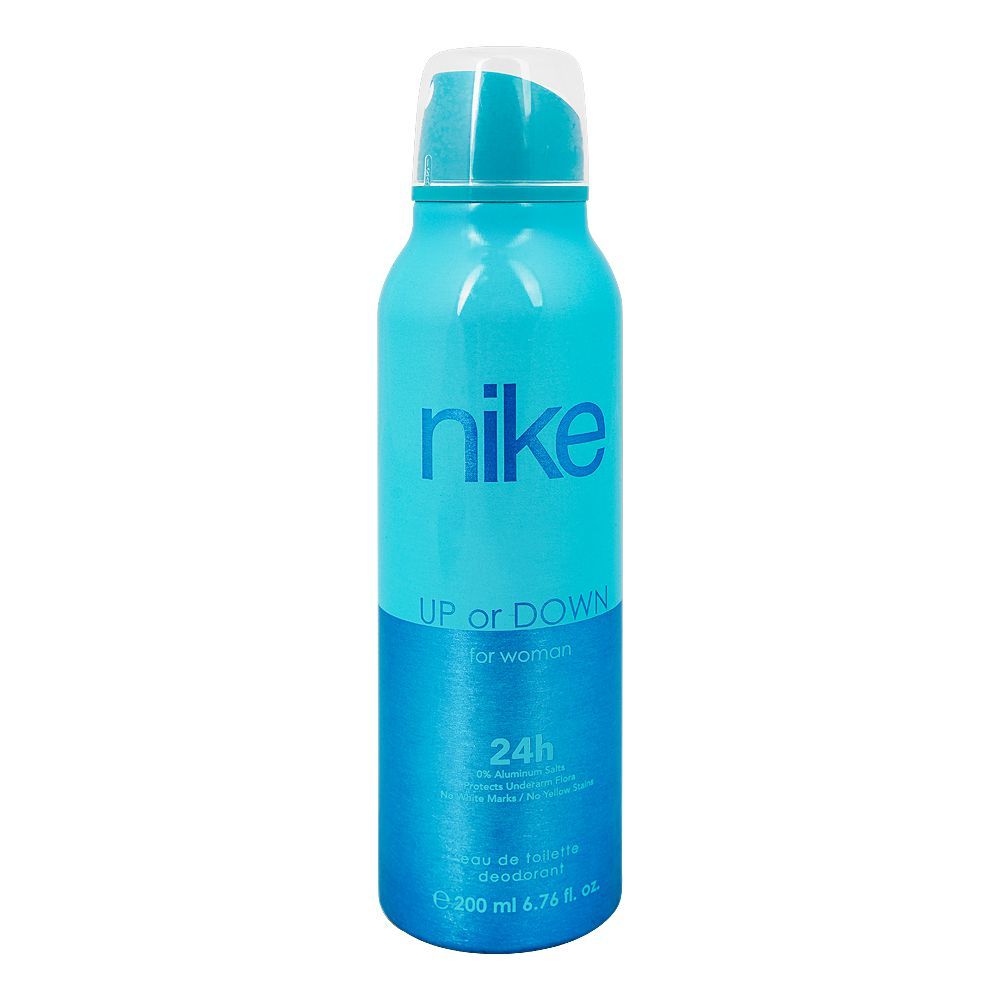 Nike Up Or Down Deodorant Spray, 24 Hours Lasting, Eau De Toilette, For Women, 200ml - Front View