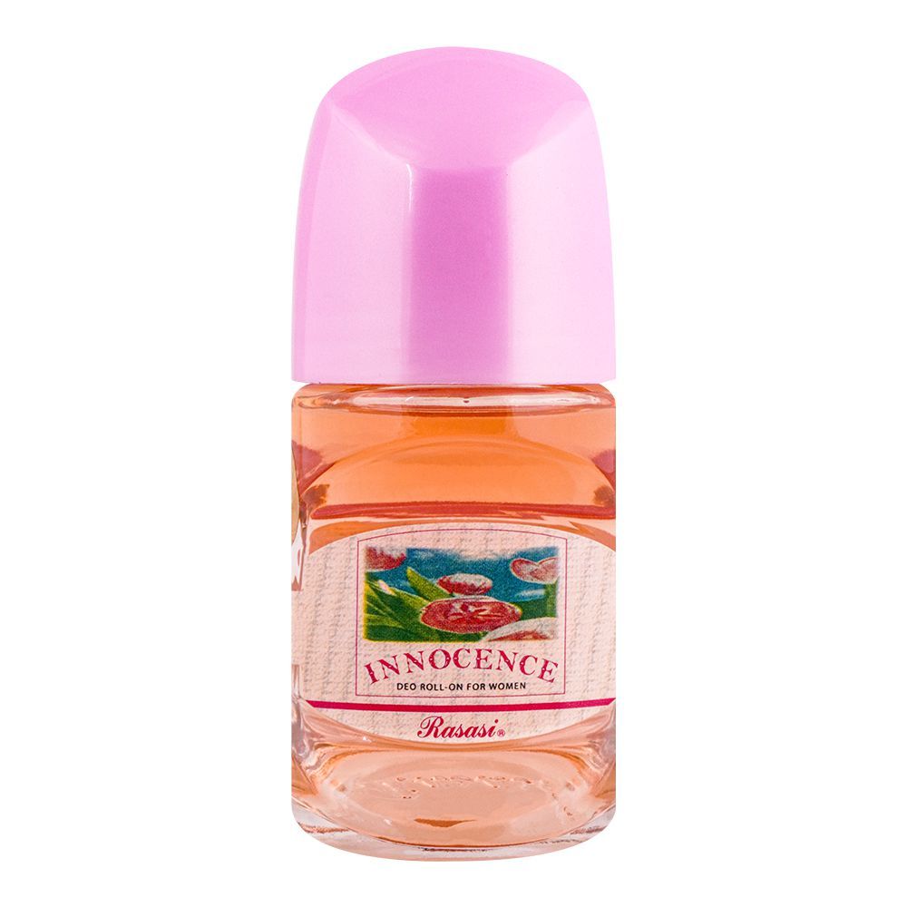 Rasasi Innocence Deo Roll-On For Women, 50ml - Front View