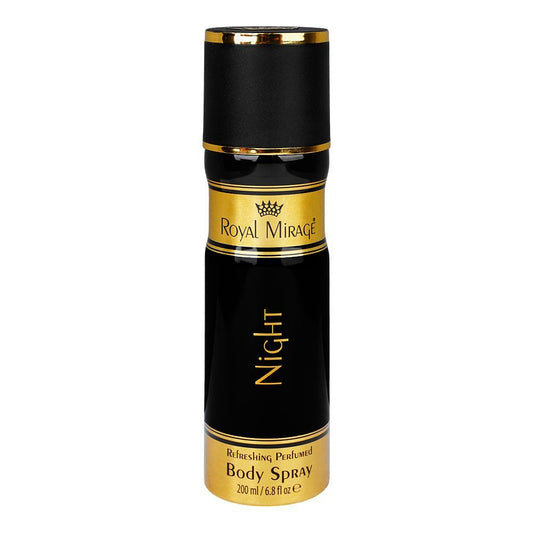 Royal Mirage Night Refreshing Perfumed Body Spray, For Men & Women, 200ml - Front View