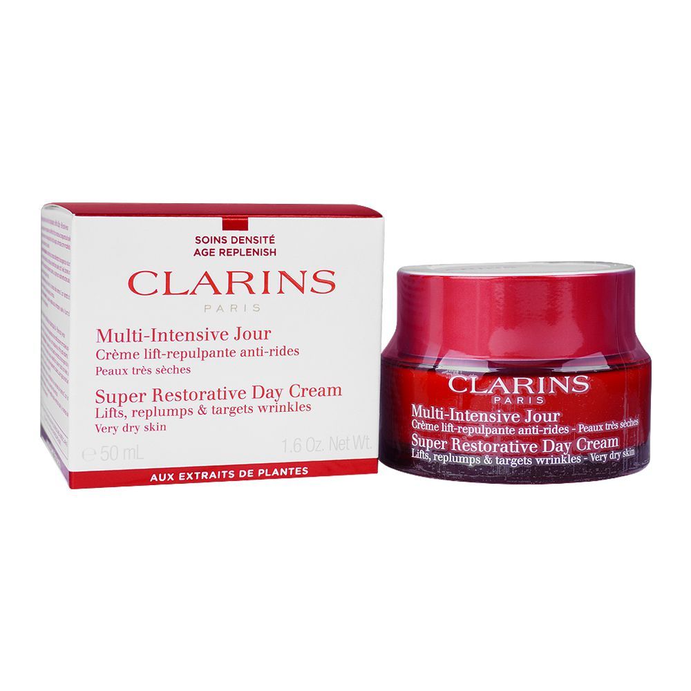 Clarins Paris Super Restorative Day Cream, Very Dry Skin, 50ml -  Front View